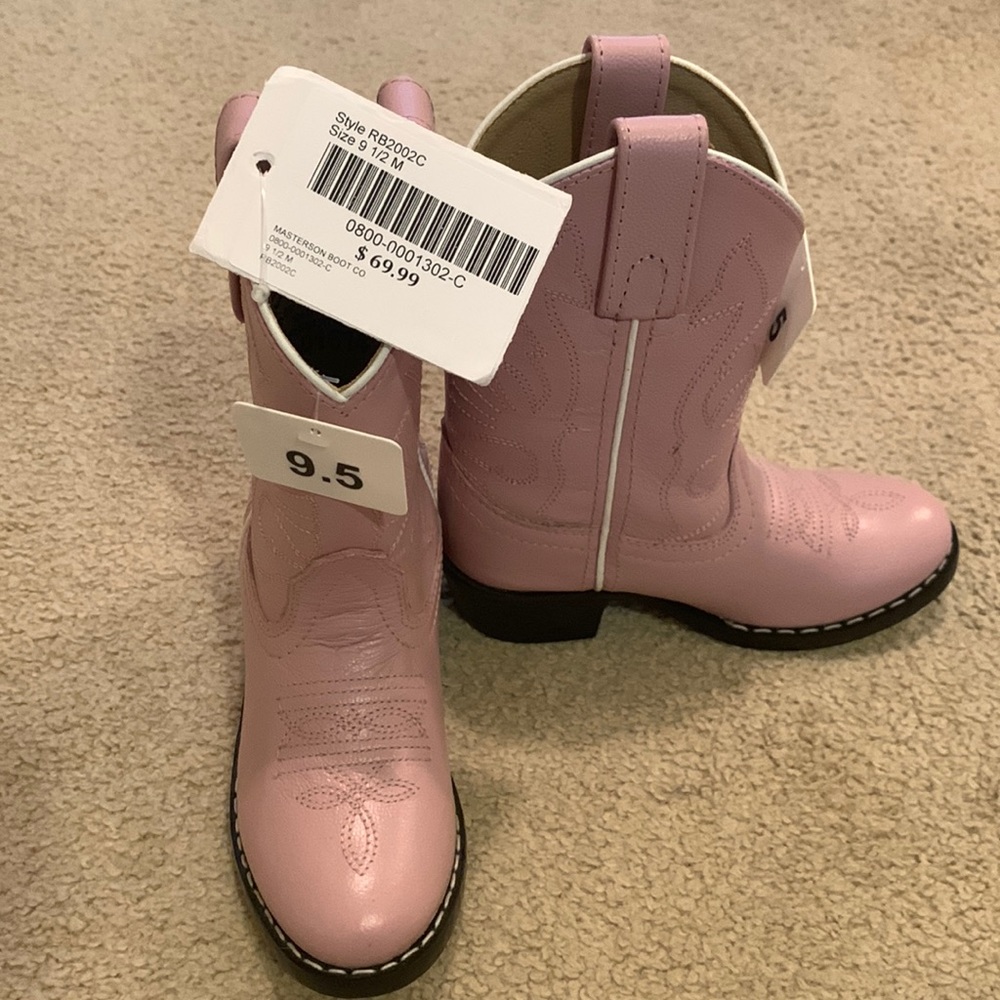 Brand new pink Child cowboy boots - size 9.5